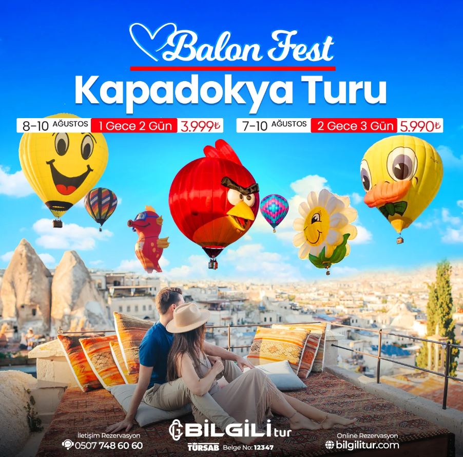 BALONFEST FESTİVALİ KAPADOKYA TURU 2 GECE 3 GÜN